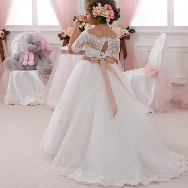 Girls Long Dresses For Kids Girl Evening Dresses For Child Party Dress For Girls Ball Gown Baby Girls Clothes Birthday YCBG1809