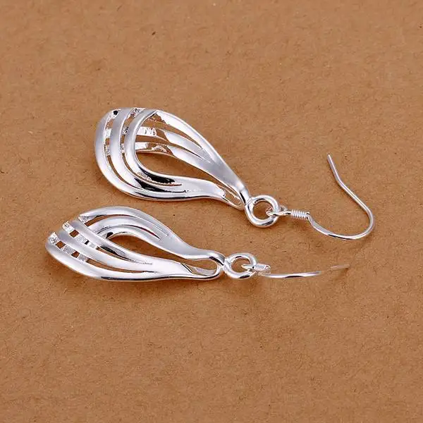 new arrive elegant noble beautiful fashion women Silver color Earring Jewelry free shipping lady wedding party gift E230