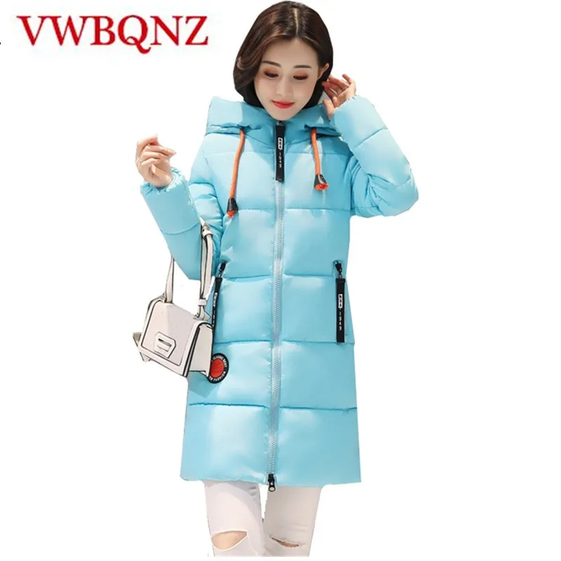 Women Winter Parka Hooded Jacket Warm Coat Plus Size Slim Medium length Cotton Outerwear Casual Student Jacket Basics Tops 3XL