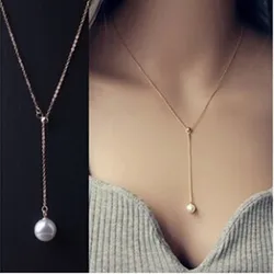 2018 New Fashion High Quality Artificial Pearl Jewelry Chain Adjustable Example Style Statement Necklace Cheap Marketing