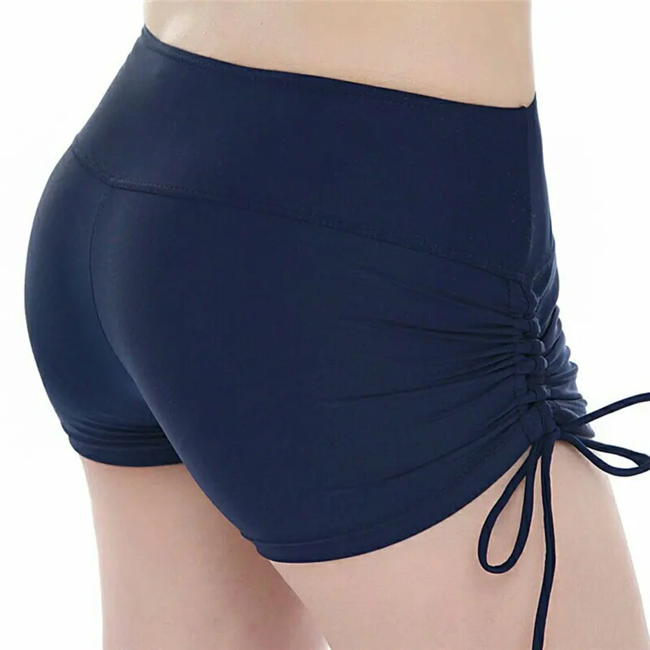 

Womens Quick-dry Breathable Yoga Shorts Sports Fitness Running Shorts Casual Summer Swimming Beach Shorts with Drawstring