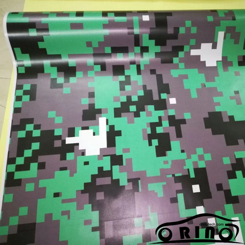 

Digital Black Green Vinyl Film Army Green Car Wrap Film With Air Bubble Free Military Motorbike Scooter Vehicle Sticker Wrapping