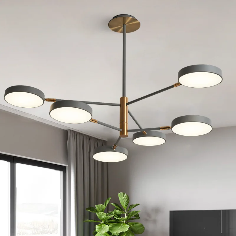 Plafonnier Led suspendu nordique composé de 3, 4 ou 6/8 têtes, design moderne, luminaire décoratif d'intérieur, idéal pour un salon, une chambre à coucher, un Restaurant ou un Loft