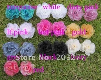 Free shipping!36pcs/lot 10colors for your pick 11/2''  sillk rose flower