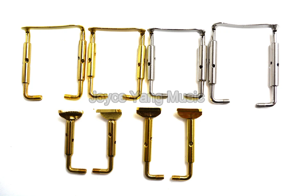 

Violin 4/4-3/4 1/2-1/4 Adjustable Chrome Plated Copper Gold Plated Chinrest Clamps Screws Hook