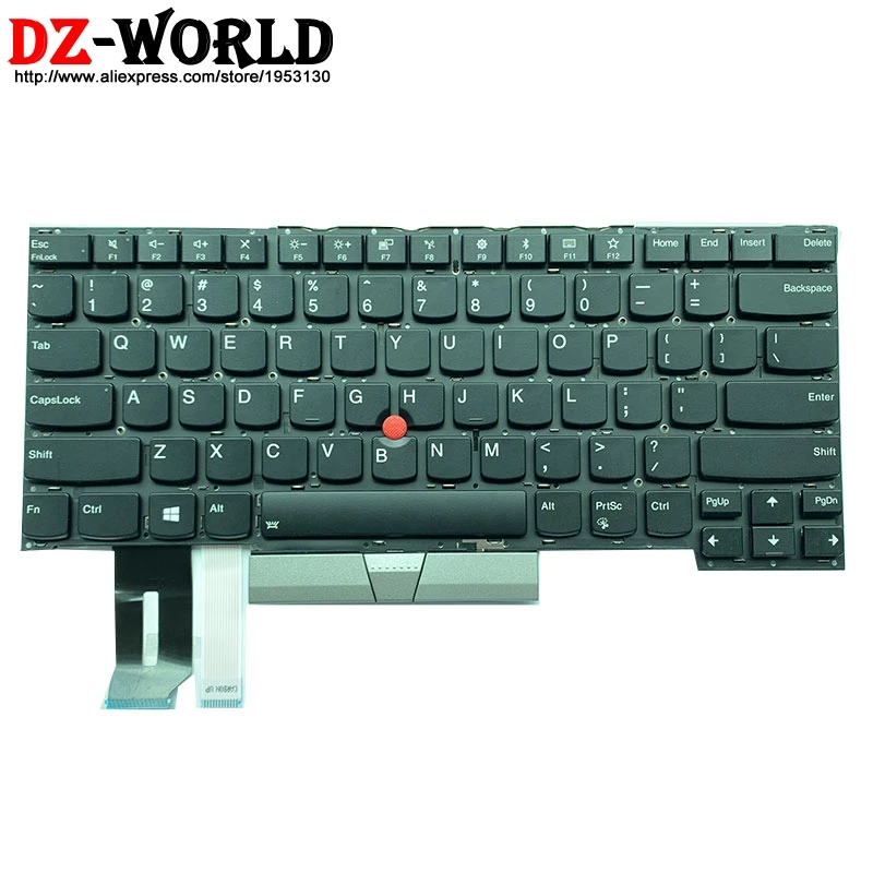 

New Original Silver US English Backlit Keyboard For Lenovo Thinkpad T490s T495s Backlight Teclado SN20S33944 02HM352 02HM388