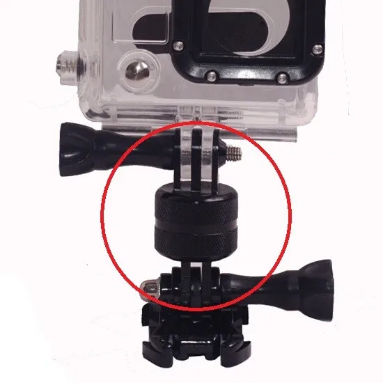 360 graden draaibare roterende metalen statiefadapterconnector voor Gopro Hero 13121109   Xiaomi Yi 4K SJ8/6 Eén X3 X4 Accessoires