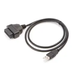 Carregador automotivo 16pin obd2 para usb, adaptador de entrada de carregador e conector de cabo, ferramenta de diagnóstico de automóveis, adaptadores & soquetes, novo, 2019