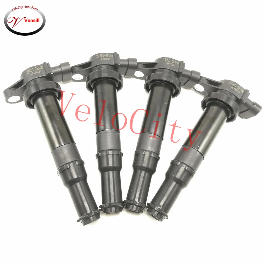 4 X Ignition Coil Part No# 27301-3E100 273013E100 For 2007 Hyundai Santa Fe 2006-2007 Optima 2.7L V6