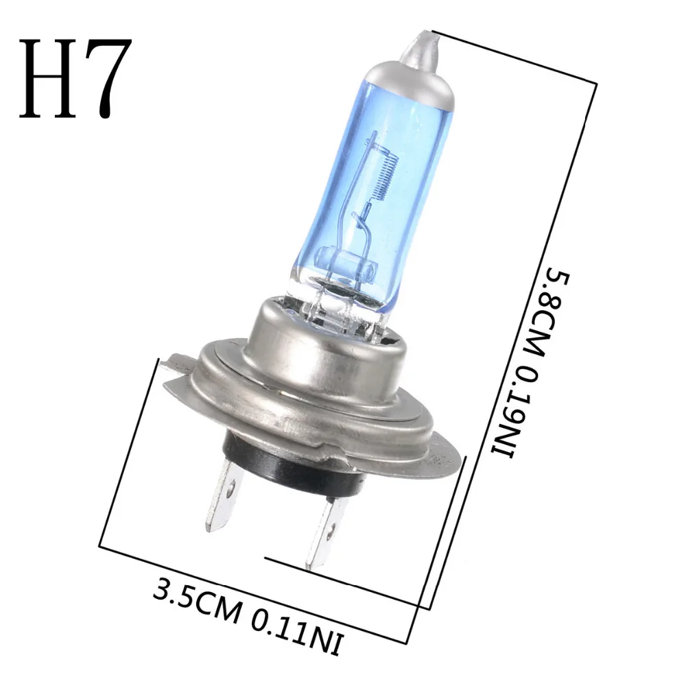 

2Pcs H7 / H4 100W 6000K White Light Super Bright HOD Single Xenon Halogen Car Lamp Auto Front Headlight 12V Fog Lights