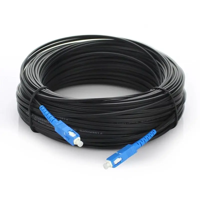 250M FTTH Fiber Optic Drop Cable Patch Cord SC to SC Simplex Singlemode Jumper