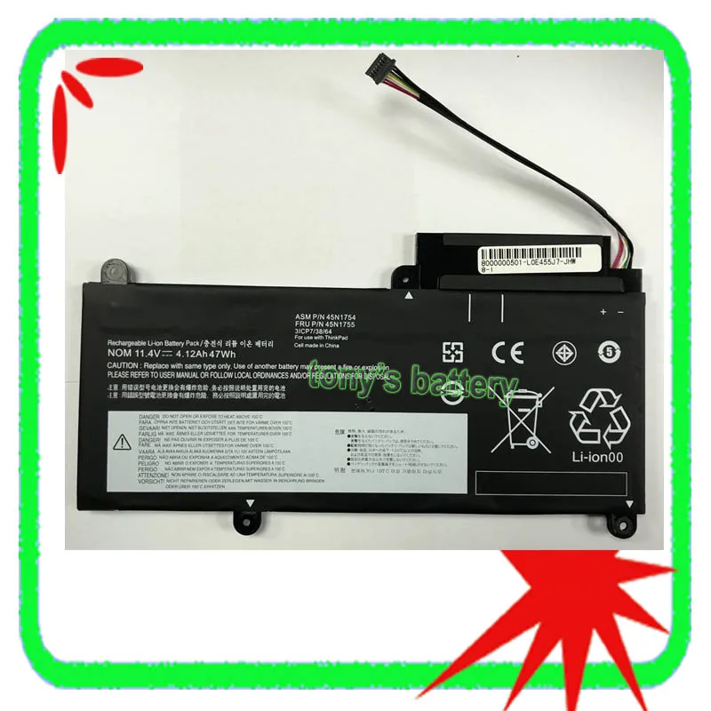 

New Battery For Lenovo ThinkPad E450 E450C E455 E460 E460C E465 45N1754 45N1755 45N1756 45N1757 3ICP7/38/64