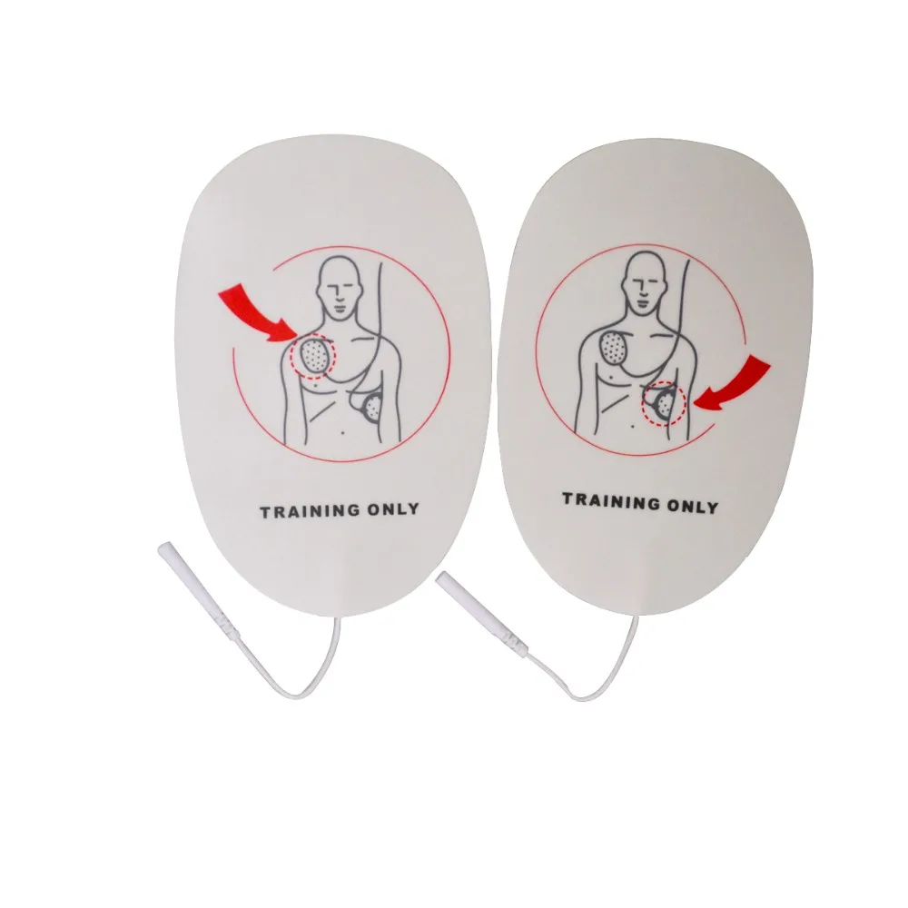 

Free Shipping 1 Pair AED Electrode Patches For Adult AED Training Machine Accessory Conducting Pads