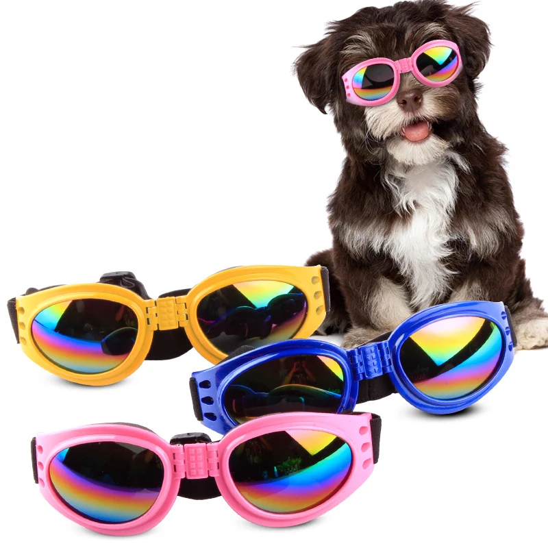 

New attractive pet dog sunglasses foldable 6 colors little dog glasses windproof protection goggles pet products cool glasses