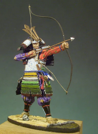 New Unassembled  1/ 32 54mm Samurai Archer (1300) 54mm Figure Resin Kit DIY Toys Unpainted kits