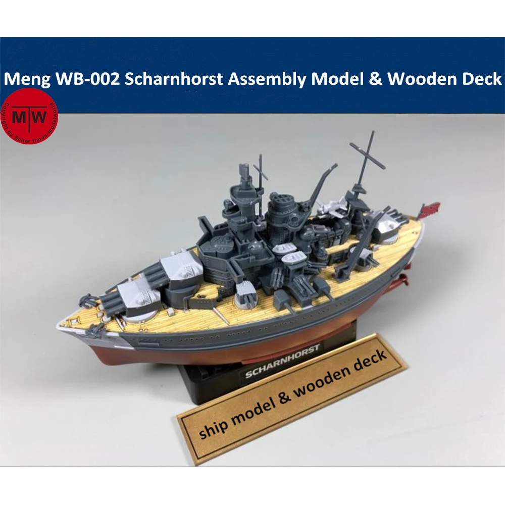 Meng WB-002 Warship Builder Scharnhorst Q Edition Kunststoff Montage Modell Kit Nette & Holz Deck