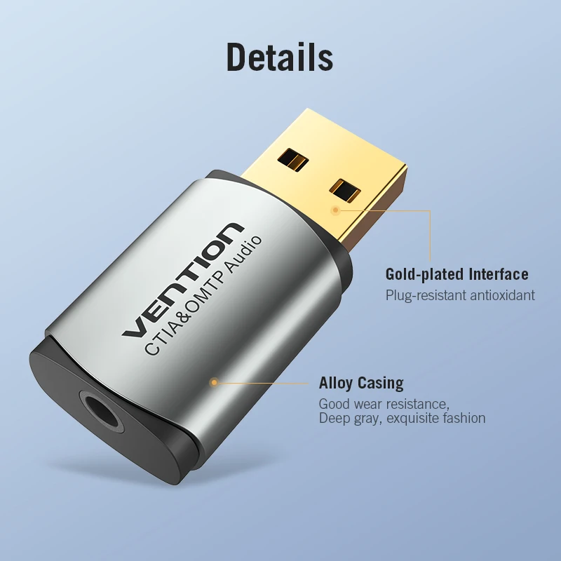 Vention внешняя звуковая карта USB 2-в-1 3,5 мм USB адаптер аудио Интерфейс для вставные наушники кабель компьютер звуковая карта с интерфейсом USB