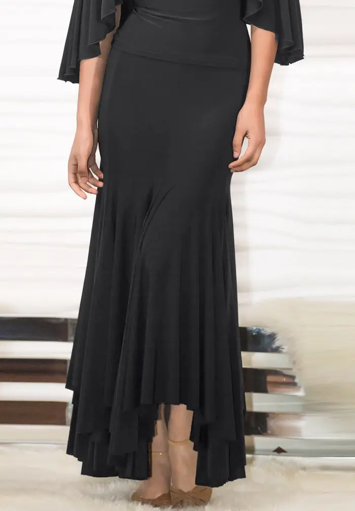 

irregular skirt S17012 modern dance practice performance big flare skirt hem