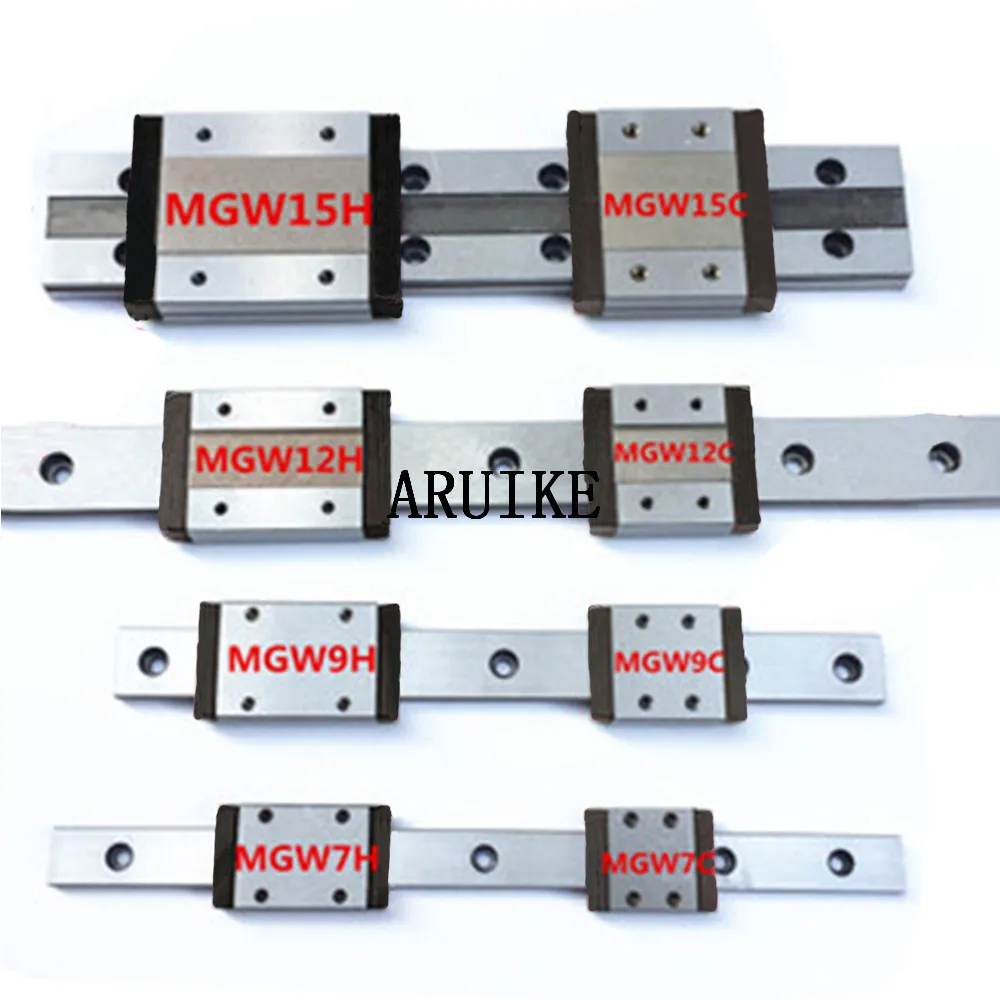 

Linear rail guide 1PCS Min MGW7/MGW9/MGW12/MGW15 Carriage with the MR7 MR9 MR12 MR15 7mm/9mm/12mm/15mm CNC Rounter DIY Parts