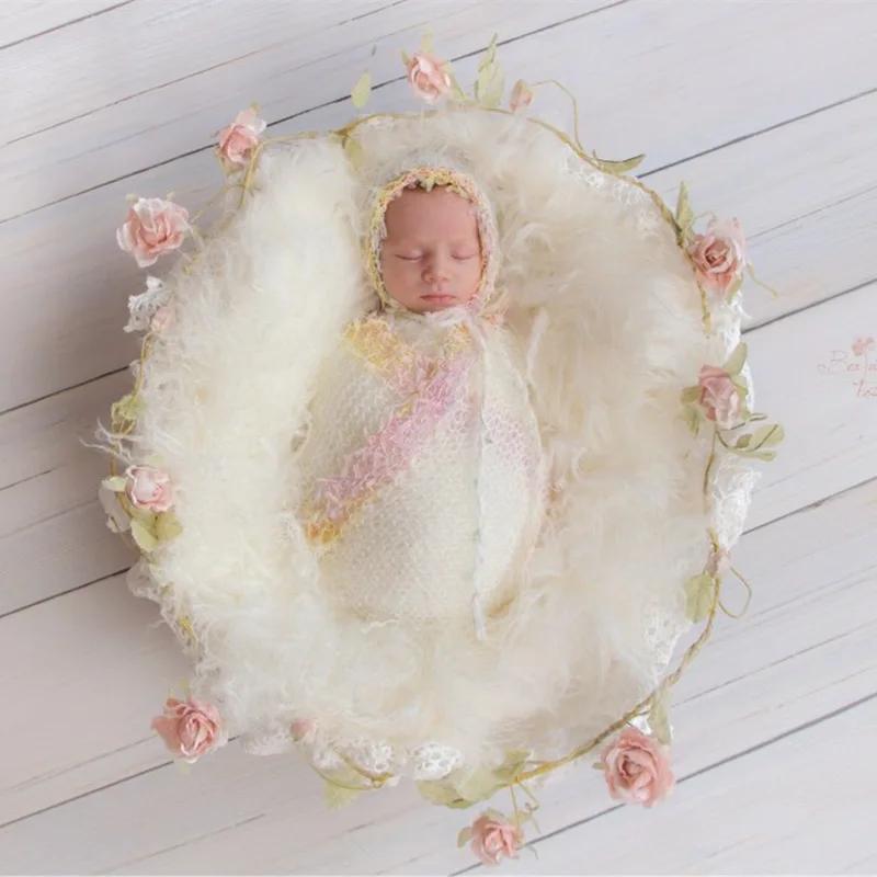 Newborn baby photography props,mohair handmade wrap,baby wrap photography props