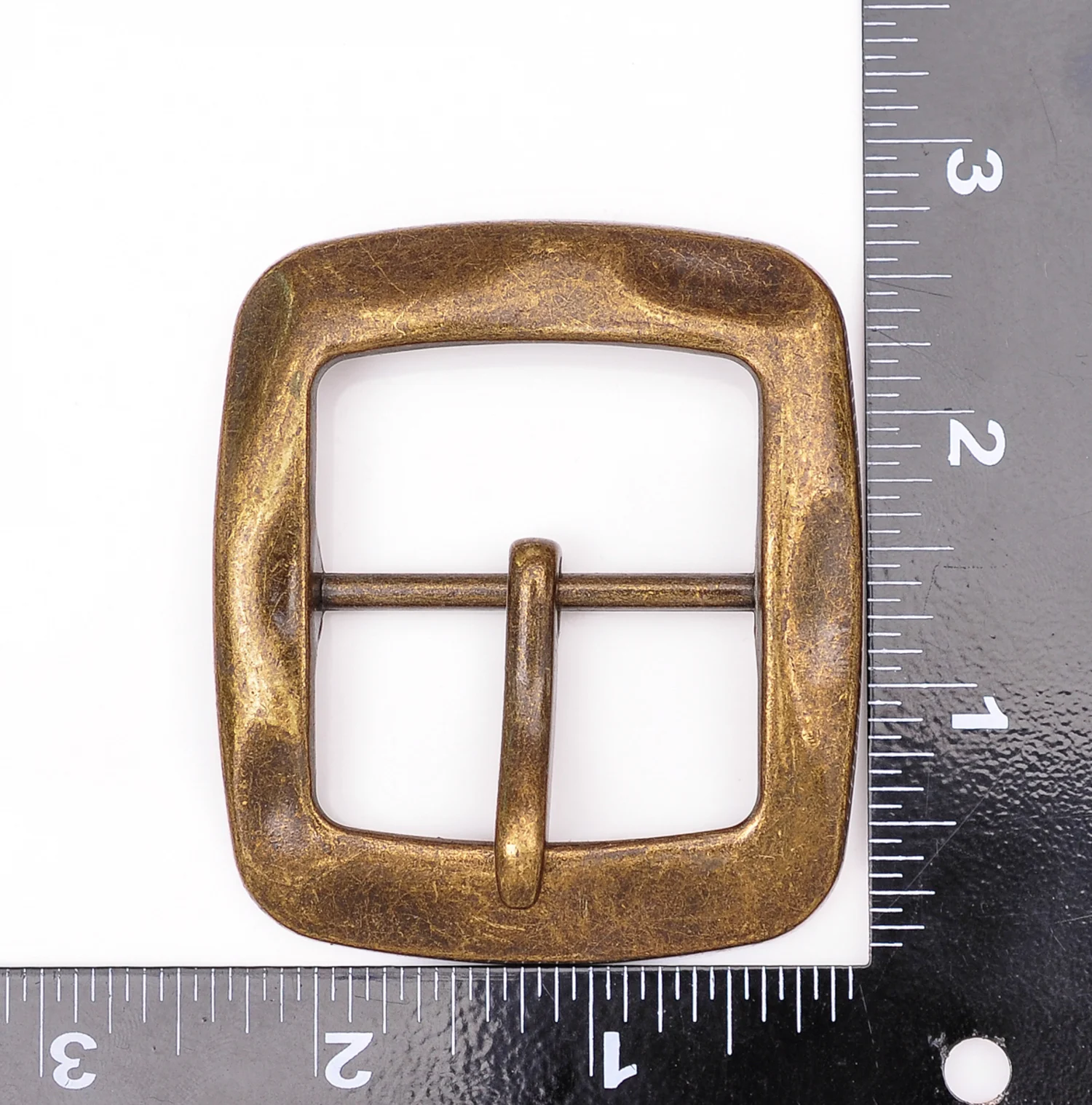 Heavy Quality Vintage Brass Center Bar Belt Buckle for DIY Leathercraft Leather Belt Fit 40mm Strap
