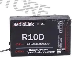 RadioLink DSSS 2.4GHz 10CH RC Radio Control System Transmitter Tx& Receiver Rx Combo AT10 - Grey And Red