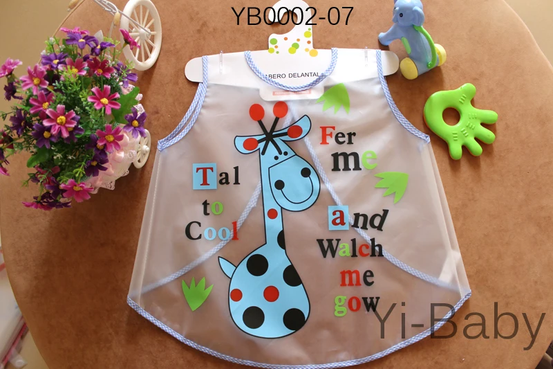 

Free Shipping , YB0002-07 Baby bib Infant saliva towels Painting clothes Baby Waterproof bib 12Pieces/Set