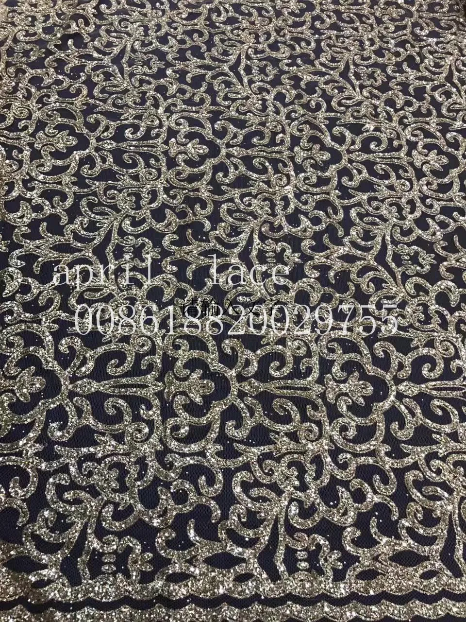 

ap070 # champagne gold glued glitter sparkle net tulle mesh sugar lace for fashion designer/ wedding dress/party/lady dress