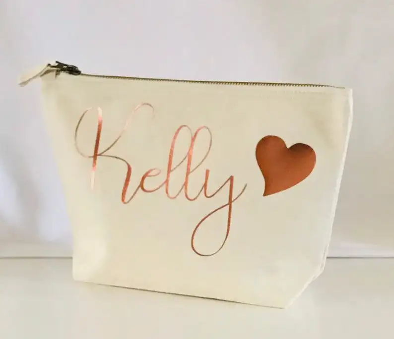 customize wedding Bridal party makeup bags, Personalised bridesmaid proposal gifts, bridesmaid make up toiletry washing bag