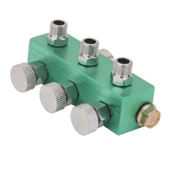 3 Way Airbrush Air Hose Splitter Regulated Metering Manifold for Airbrush Garden Supplies