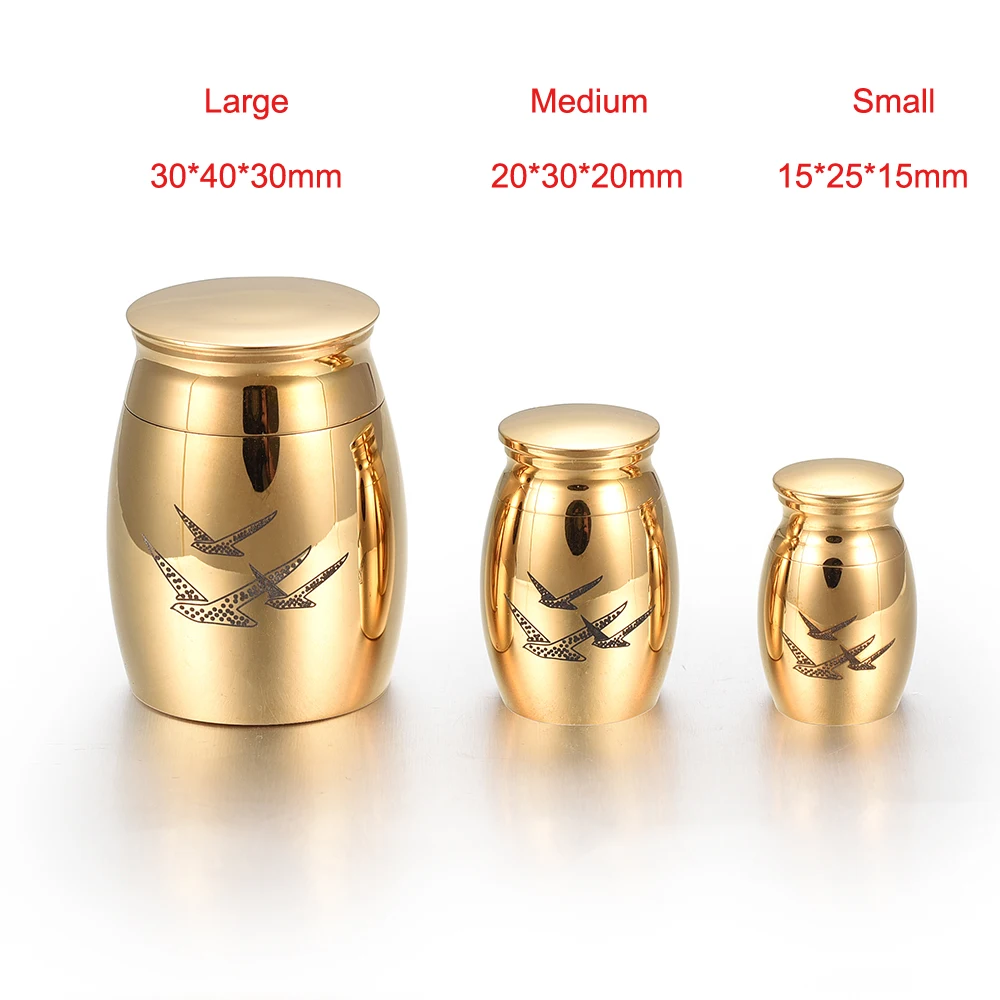 

Funeral Casket Small/Medium/Large Size 316L Stainless Steel Cremation ashes Lockets Keepsake Urns for ashes Cremation Jewelry