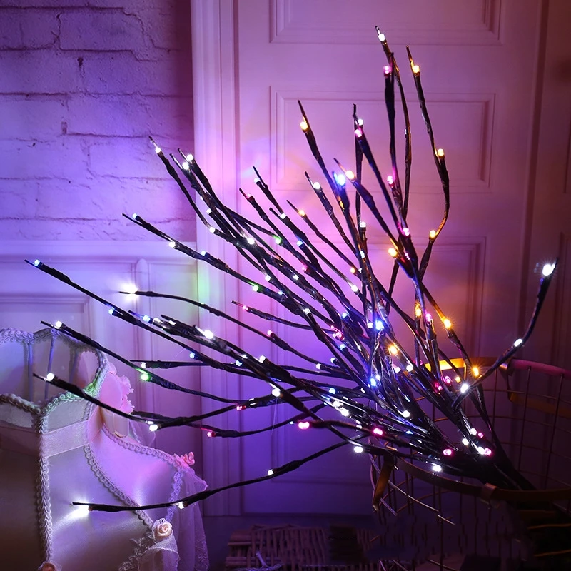 The Light Garden Floral LED Willow Branch Lamp Battery-Operated 20 Bulbs For Home Christmas Party Garden Decoration