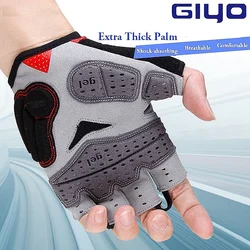 Giyo Arc lekkie kolarstwo pół palca rękawiczki żel krzemionkowy rowerowe Wicking tkaniny Unisex rękawiczki MTB szosowe rękawice Guantes Ciclismo