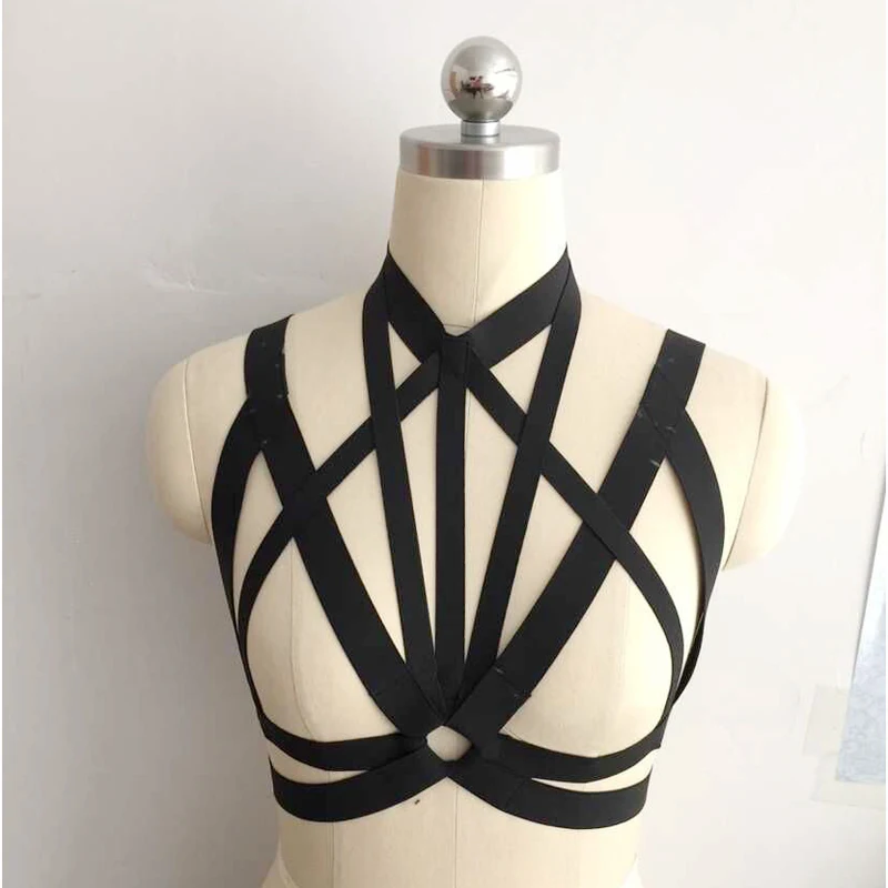 Halloween Kostuums Kooi Bra Harness Corset Bondage Bralette Meisje Sexy Fashion Body Kooi Harnas Bondage Gothic Beha Riem