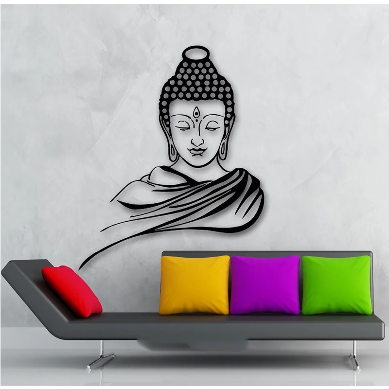 Free Shipping Home Decor Wall Sticker Religion Buddhism Buddha Meditation Wall Sticker Decal Vinyl Art Home Decor 2 sizes