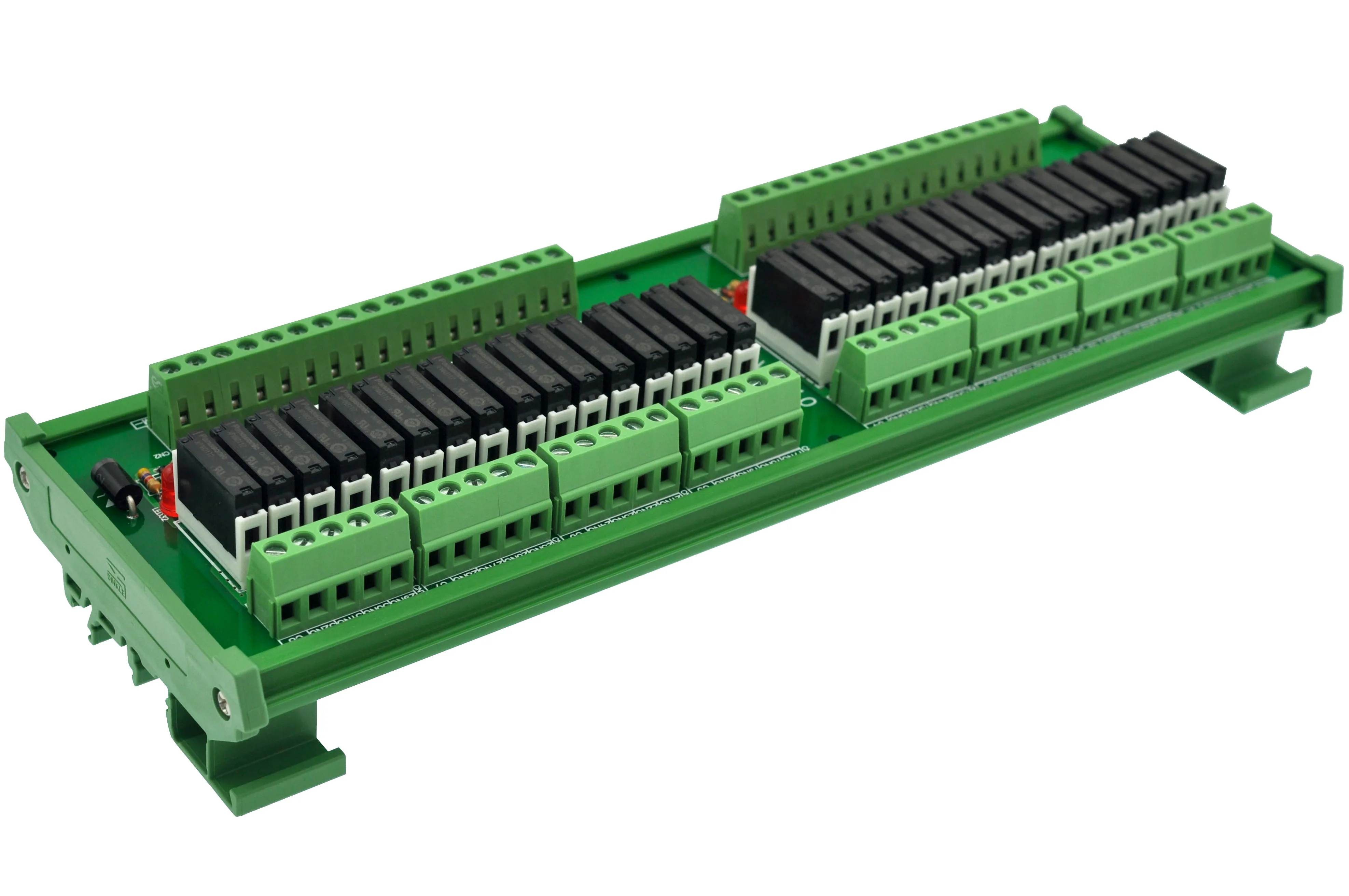 

Slim DIN Rail Mount DC12V Source/PNP 32 SPST-NO 5A Power Relay Module, APAN3112