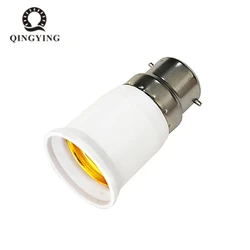 2pcs B22 to E27 LED Lamp Base B22-E27 Bayonet Fireproof Holder Adapter Converter Socket