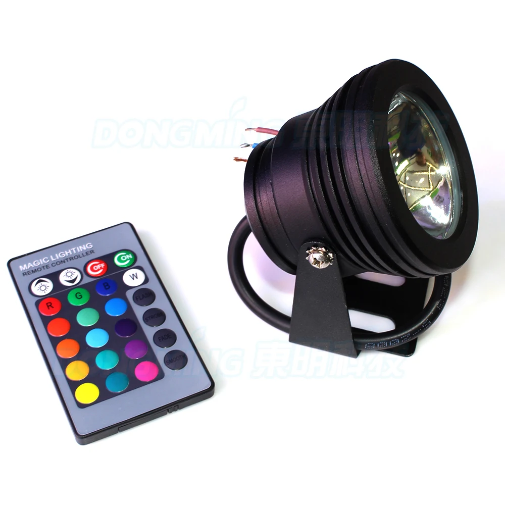 

10pcs Black cover AC85-265V flat lens led underwater light RGB underwater led lamp IP68 10W pool led flashlight