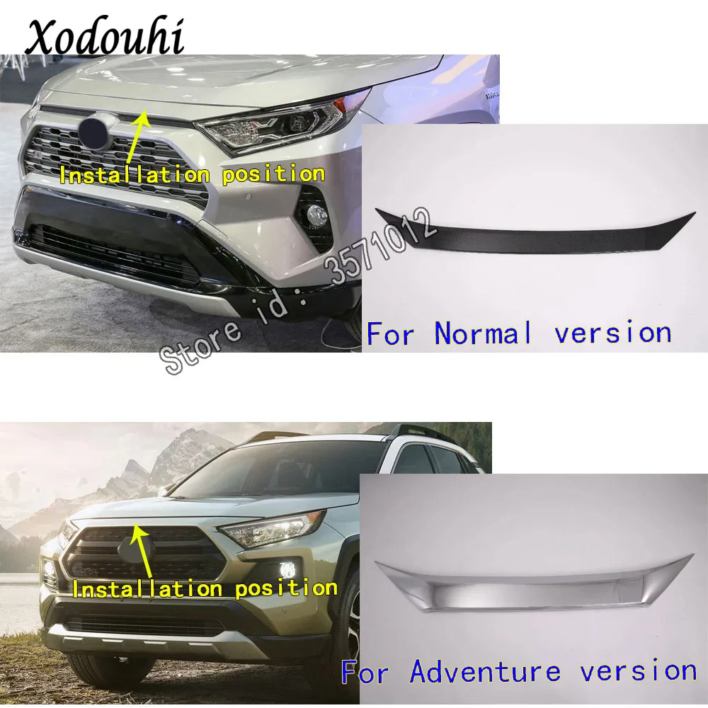 For Toyota RAV4 2019 2020 2021 2022 2023 Sticker Body Bumper Engine Trim Front Bottom Grid Grill Grille Edge Panel Frame 1PCs