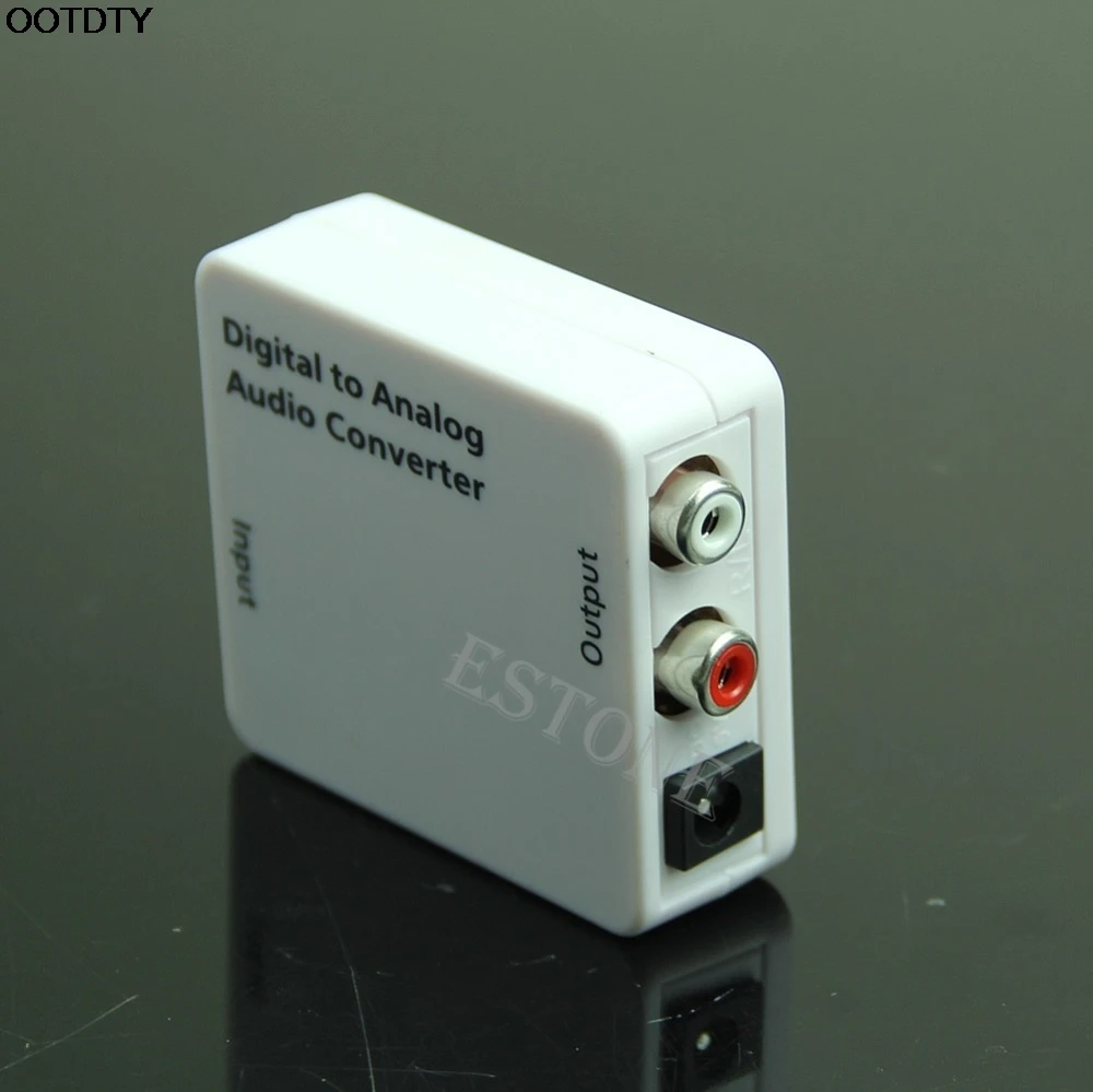 TV Optical SPDIF/Coaxial Digital to RCA L/R Analog Audio Converter Headphone Out #L060# new hot