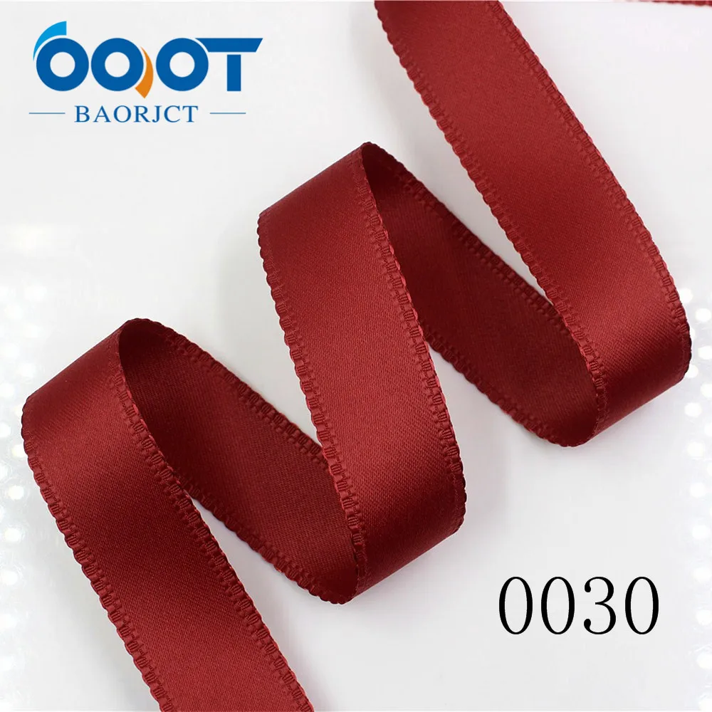 OOOT BAORJCT 181303 25mm 10 yard solid color bilateral flower ribbon Wedding decorative ribbons,gift wrap,DIY handmade materials