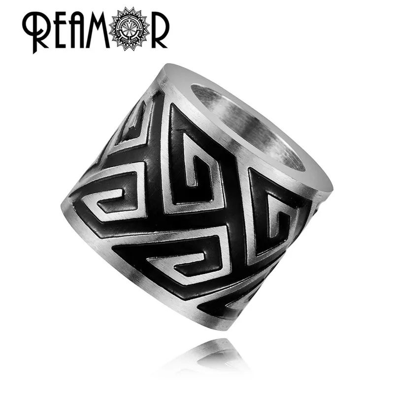 REAMOR 5pc Plated Color Metal Beads Handmade Stainless Steel Jewelry Accessories Beads For DIY Jewelry Making Bracelets Bangles