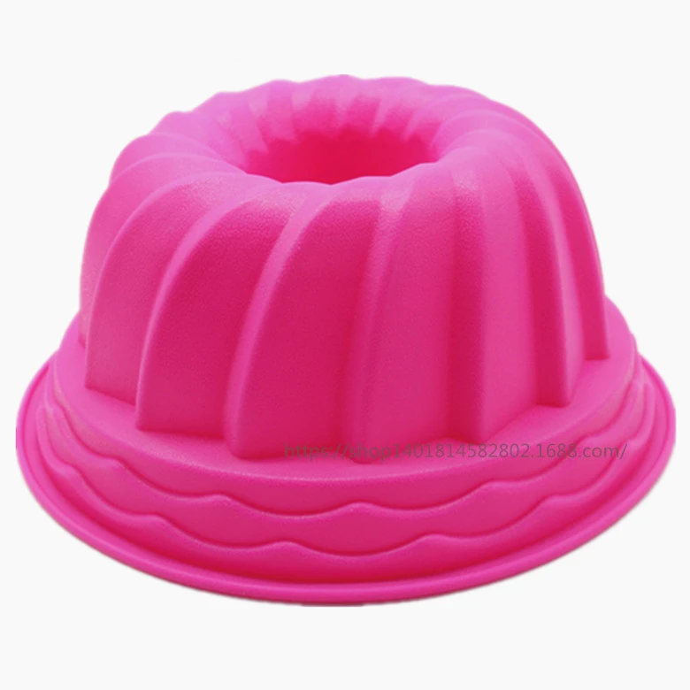 Large Hollow Round 9 Inch Chiffon Cake Mold Gear plate, Silicone Cake mold, Baking Tool Easy To Release K340