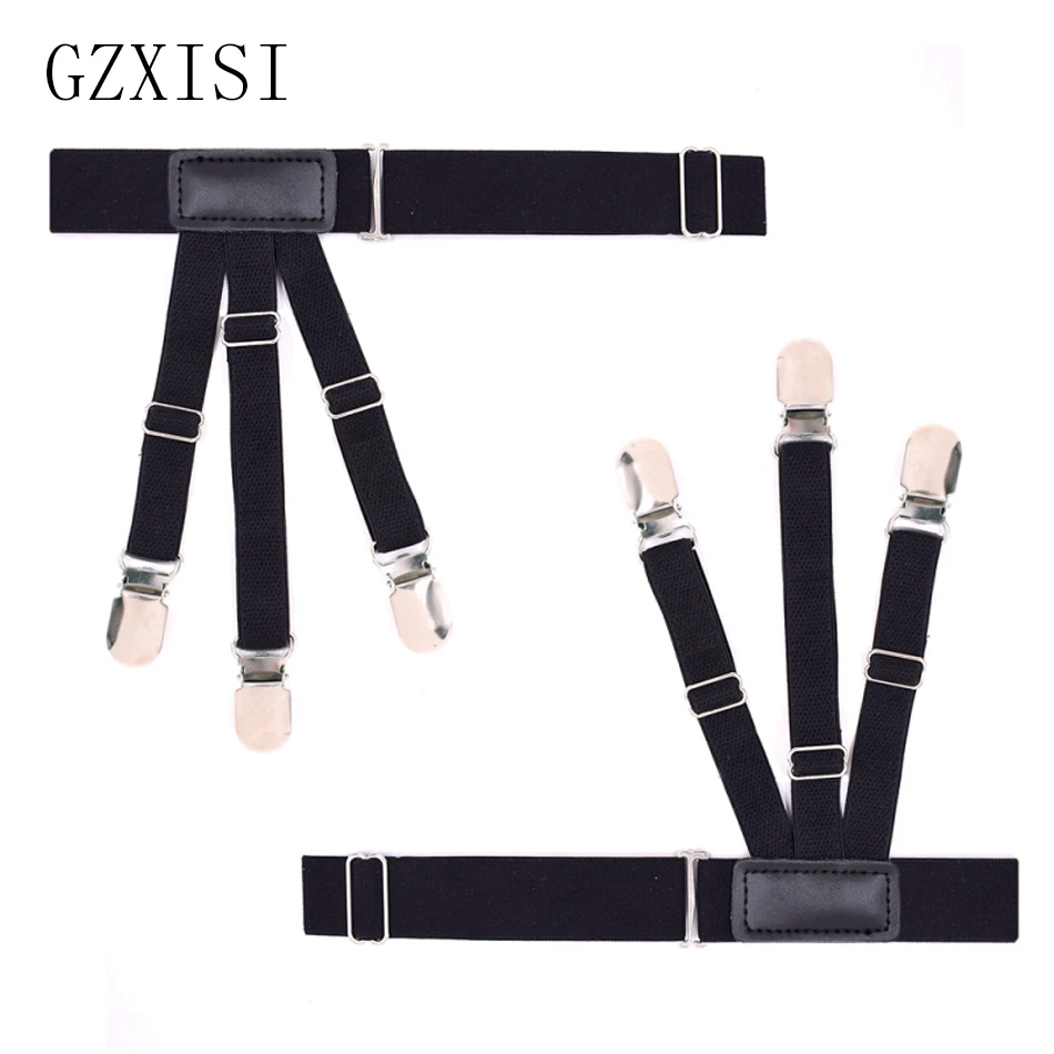 Unisex Business Shirt Stays Garters Leg Belt Suspenders Men Braces For Shirt Holder Tirantes Crease-Resistance Sock Stirrup