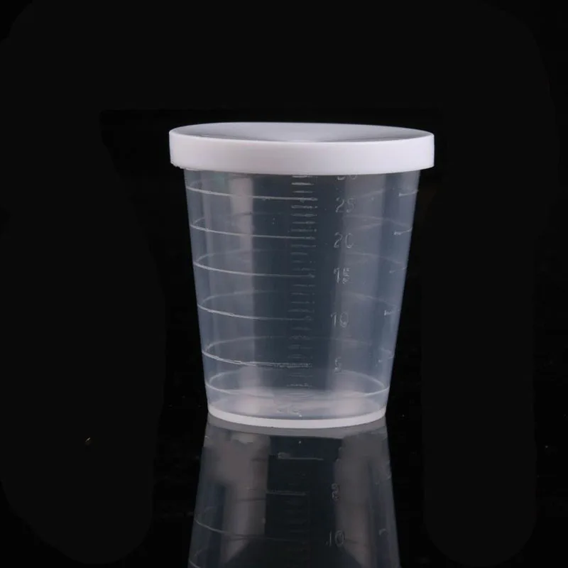 

200pcs 30ml Clear White Plastic Measuring Cup Beaker for Flour Sugar Liquid Kitchen School Laboratory SuppliesZA6385