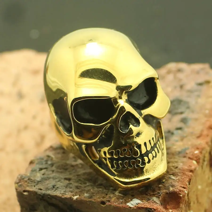 Size 6 to size 16 316L Stainless Steel Cool Big Skull Newest Design Ring