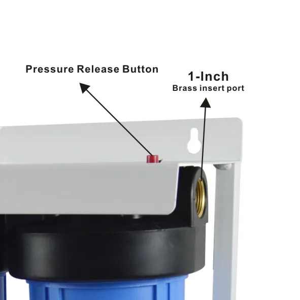 3-Stage Whole House Water Filtration System with filters-Sediment,GAC&Cococnut Carbon Block(CTO)include wrench ,1-Inch Port