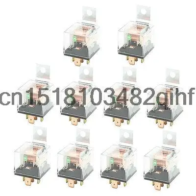 

DC 24V 40 Amp 1NC+1NO SPDT 5 Pin Green Light Pilot Lamp JD2914 Car Relay 10 Pcs