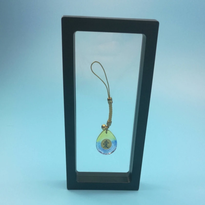 

300pcs 180*90*20mm Transparent PET Membrane box Holder Floating Display Case Earring Gems Ring Jewelry Suspension Packaging Box