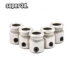 2pcs MK7 MK8 Extruder Drive Gear Bore 5mm For 1.75/3.0mm filament 3D Printer Stainless Steel Feeding Pulley